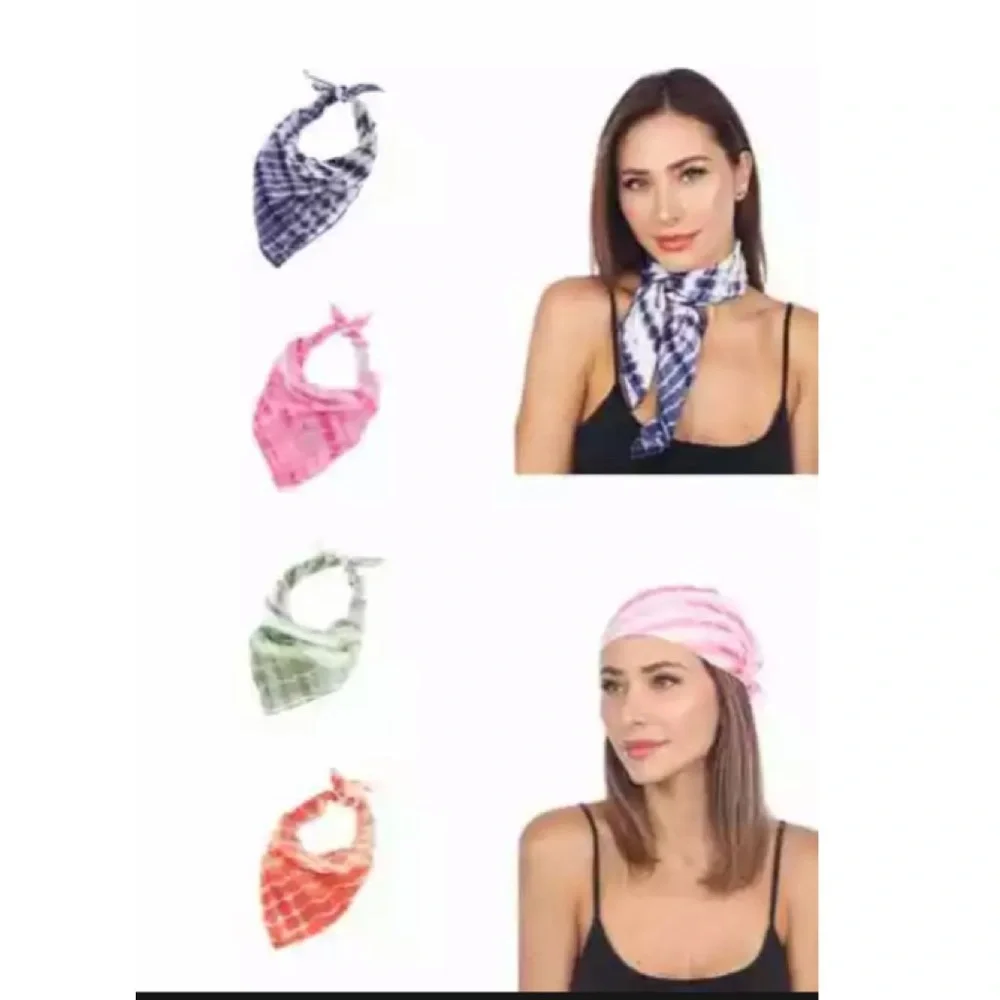 Boho Me Collection Tie Dye Bandana / Scarf 4 Pack